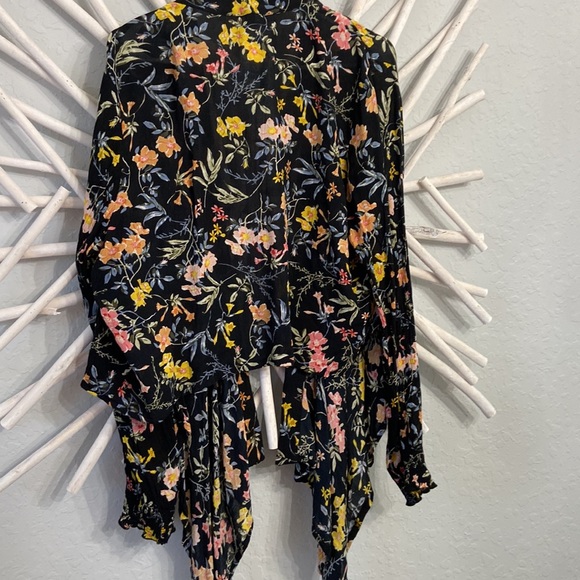 Patrons of Peace Floral Open Front Cardigan - Picture 5 of 8